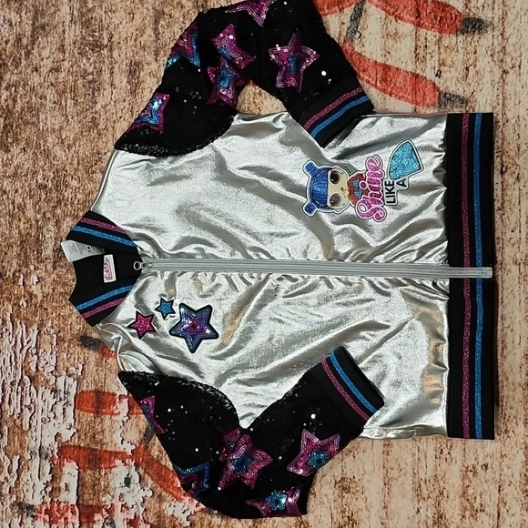 Shiny Silver LOL Suprise bomber jacket - Picture 1 of 8